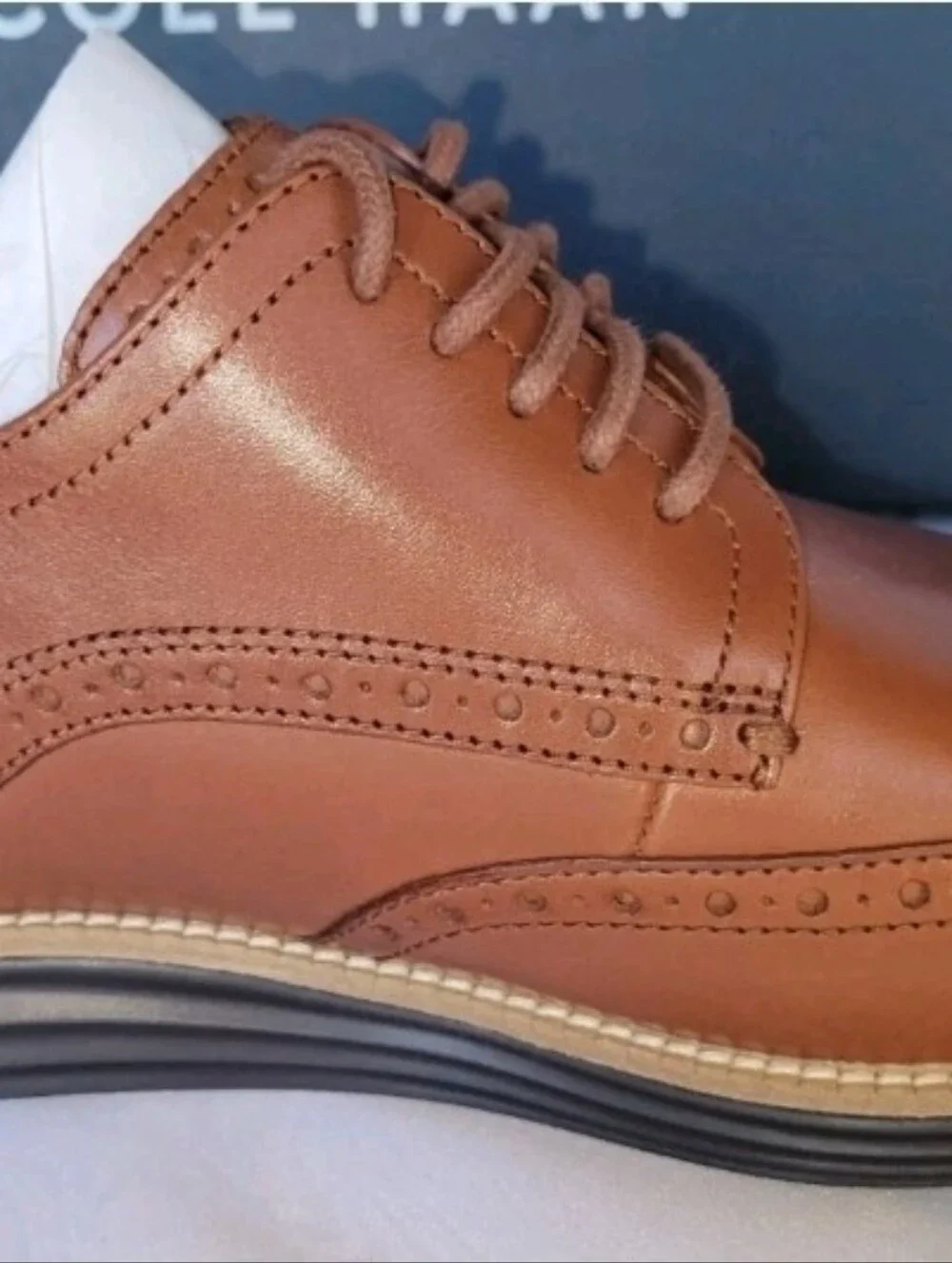 Cole Haan Original Grand Tour Wing Oxford - Woodbury Java, Size 10 Men's